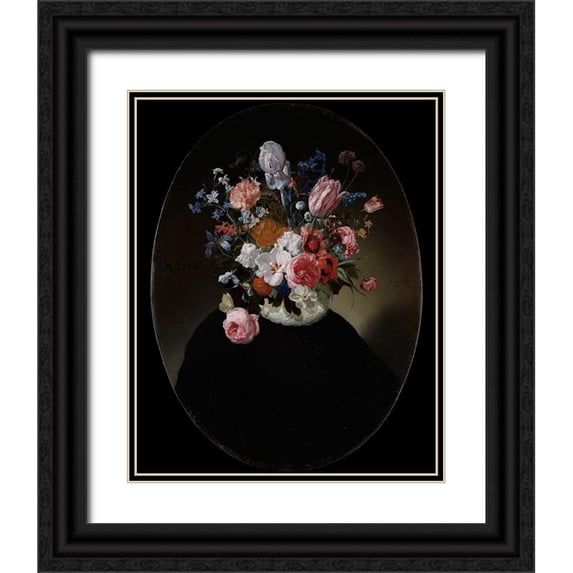 Popp, Grace 20x24 Black Ornate Wood Framed with Double Matting Museum Art Print Titled - Flowering Masters II