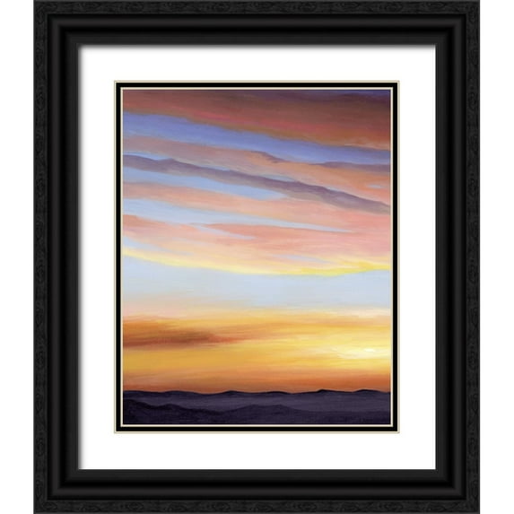 Popp, Grace 20x24 Black Ornate Wood Framed with Double Matting Museum Art Print Titled - Ignited Dusk I