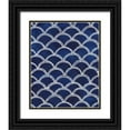 thumbnail image 1 of Popp, Grace 20x24 Black Ornate Wood Framed with Double Matting Museum Art Print Titled - Indigo Pattern II, 1 of 4