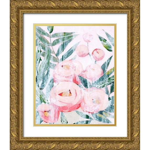 Popp, Grace 20x24 Gold Ornate Wood Framed with Double Matting Museum Art Print Titled - Bleached Bouquet III