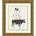 thumbnail image 1 of Popp, Grace 20x24 Gold Ornate Wood Framed with Double Matting Museum Art Print Titled - Farmland Family V, 1 of 4