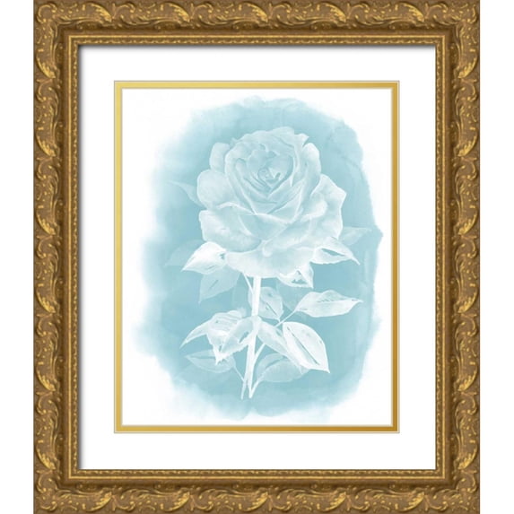 Popp, Grace 20x24 Gold Ornate Wood Framed with Double Matting Museum Art Print Titled - Ghost Rose I