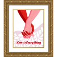 thumbnail image 1 of Popp, Grace 20x24 Gold Ornate Wood Framed with Double Matting Museum Art Print Titled - Groovy Love I, 1 of 4