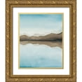 thumbnail image 1 of Popp, Grace 20x24 Gold Ornate Wood Framed with Double Matting Museum Art Print Titled - Turquoise Reflections II, 1 of 4
