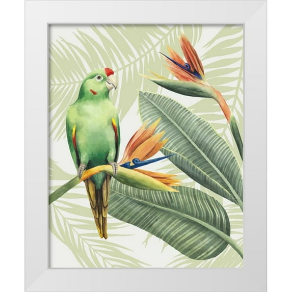 Popp, Grace 20x24 White Modern Wood Framed Museum Art Print Titled - Avian Paradise IV