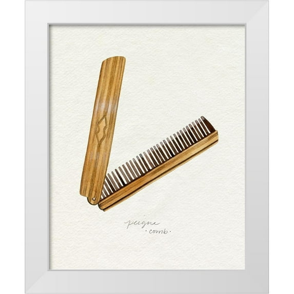 Popp, Grace 20x24 White Modern Wood Framed Museum Art Print Titled - Gilded Toiletries IV