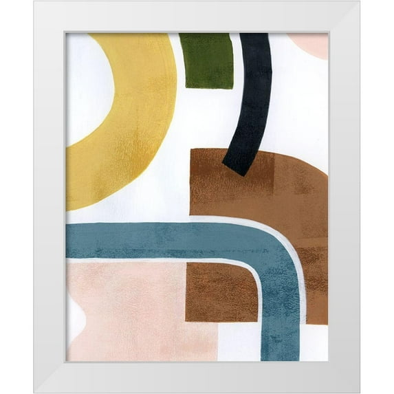 Popp, Grace 20x24 White Modern Wood Framed Museum Art Print Titled - Shifting Shapes II