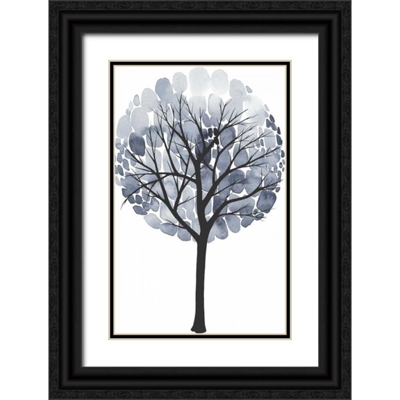 Popp, Grace 22x32 Black Ornate Wood Framed with Double Matting Museum Art Print Titled - Midnight Elm I
