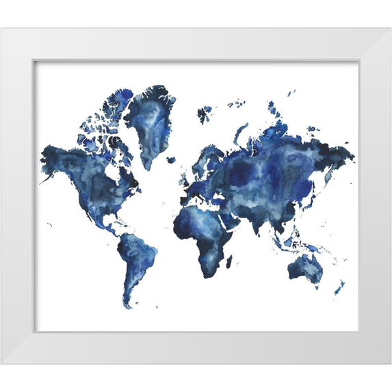 Popp, Grace 23x20 White Modern Wood Framed Museum Art Print Titled - Water World I