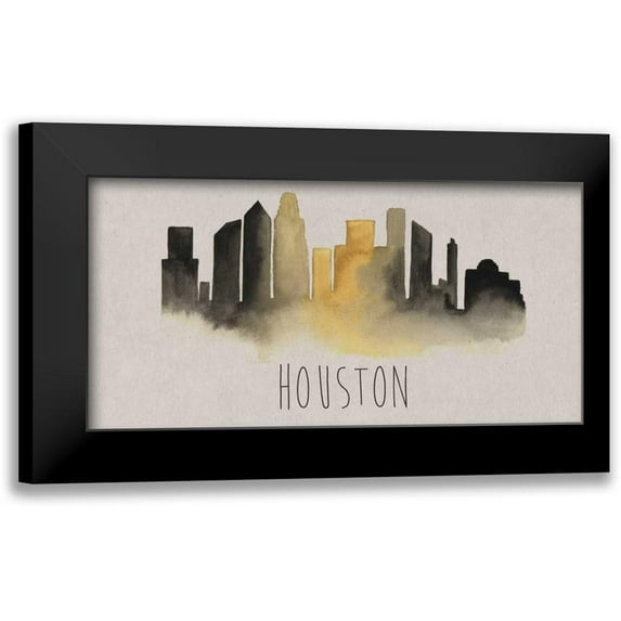 Popp, Grace 24x14 Black Modern Framed Museum Art Print Titled - City Silhouettes III