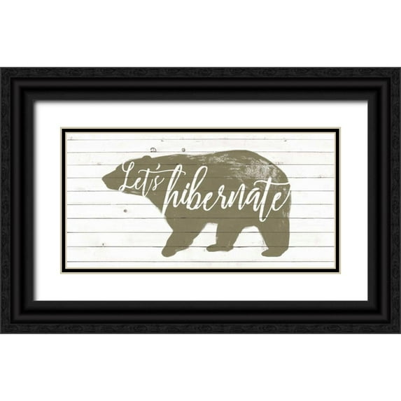 Popp, Grace 24x14 Black Ornate Wood Framed with Double Matting Museum Art Print Titled - Lodge Hibernation I