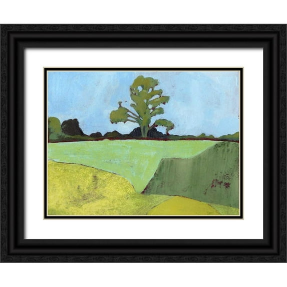 Popp, Grace 24x19 Black Ornate Wood Framed with Double Matting Museum Art Print Titled - Rustic Patchwork II