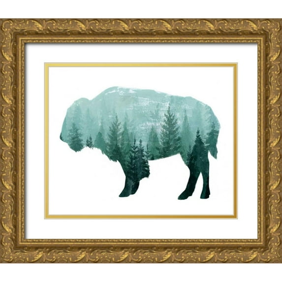 Popp, Grace 24x20 Gold Ornate Wood Framed with Double Matting Museum Art Print Titled - Nature Calling I