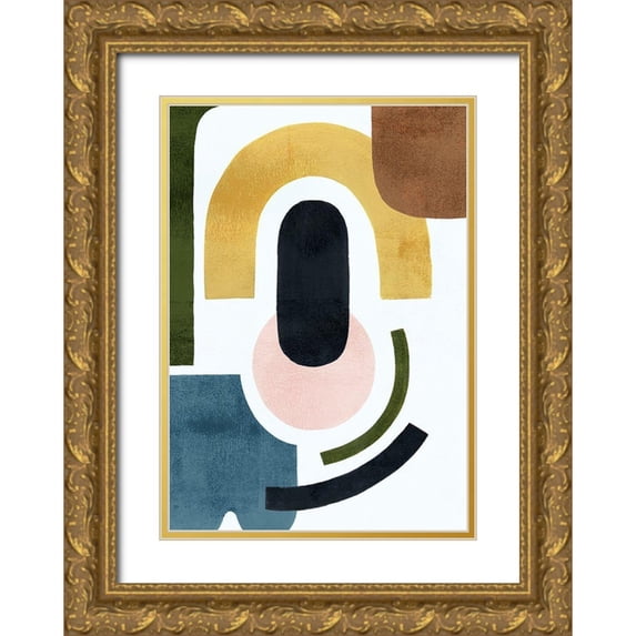Popp, Grace 24x32 Gold Ornate Wood Framed with Double Matting Museum Art Print Titled - Shifting Shapes Collection B