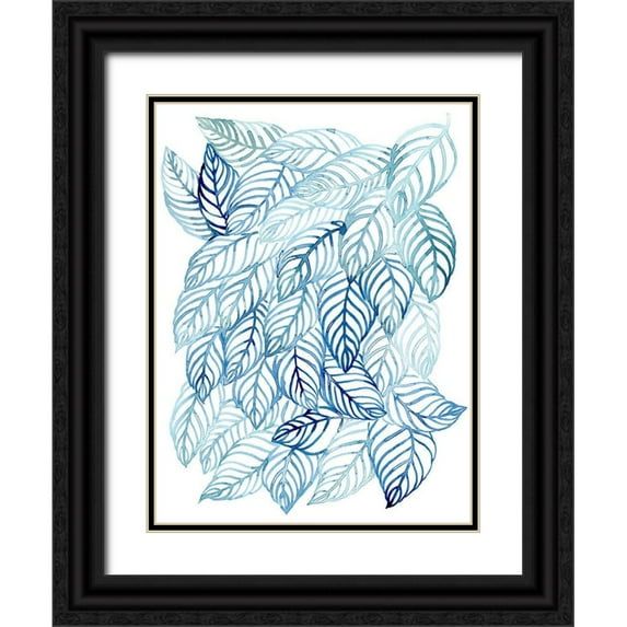 Popp, Grace 25x32 Black Ornate Wood Framed with Double Matting Museum Art Print Titled - Rainwater Palms I