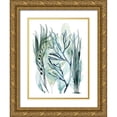 thumbnail image 1 of Popp, Grace 25x32 Gold Ornate Wood Framed with Double Matting Museum Art Print Titled - Sea Leaves III, 1 of 4