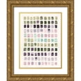 thumbnail image 1 of Popp, Grace 25x32 Gold Ornate Wood Framed with Double Matting Museum Art Print Titled - Serene Color Swatches I, 1 of 4