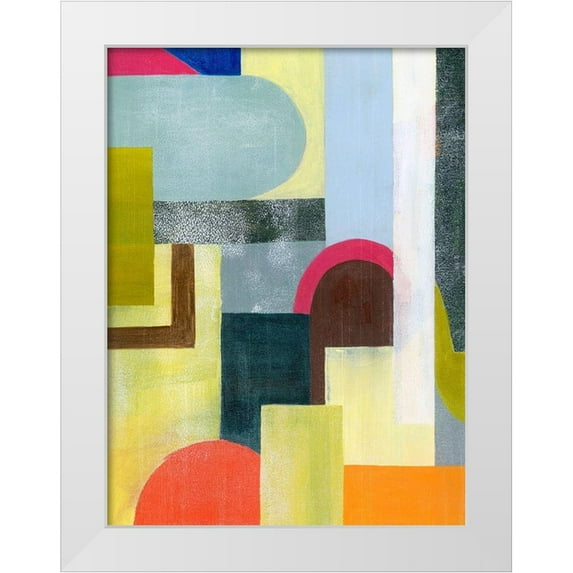 Popp, Grace 25x32 White Modern Wood Framed Museum Art Print Titled - City of Rainbows I