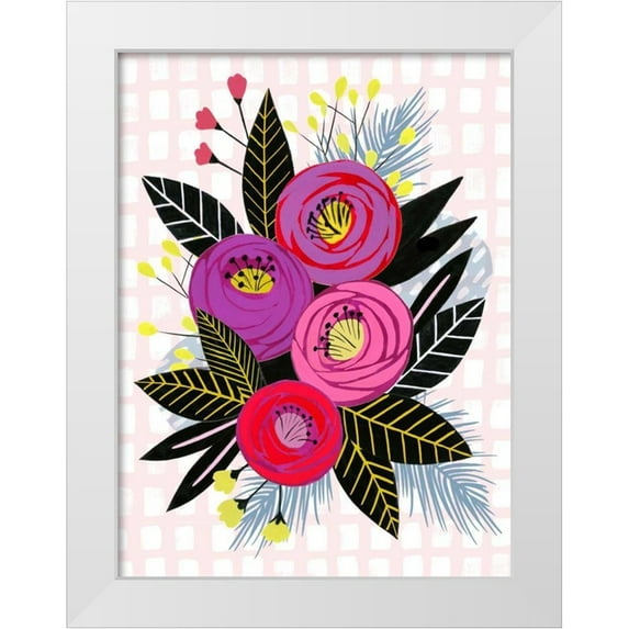 Popp, Grace 25x32 White Modern Wood Framed Museum Art Print Titled - Colorful Mess II