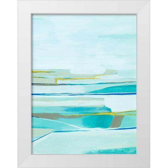 Popp, Grace 25x32 White Modern Wood Framed Museum Art Print Titled - Seafarers Layers I