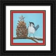 thumbnail image 1 of Popp, Grace 26x26 Black Ornate Wood Framed with Double Matting Museum Art Print Titled - Chickadee Christmas Collection L, 1 of 4