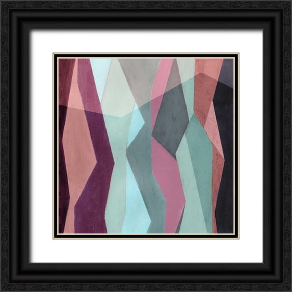 Popp, Grace 26x26 Black Ornate Wood Framed with Double Matting Museum Art Print Titled - Color Block Pattern IV