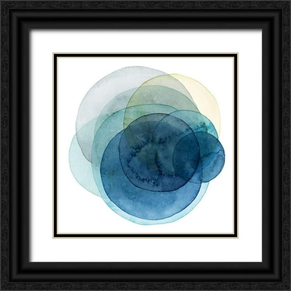 Popp, Grace 26x26 Black Ornate Wood Framed with Double Matting Museum Art Print Titled - Evolving Planets I