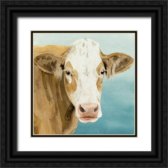Popp, Grace 26x26 Black Ornate Wood Framed with Double Matting Museum Art Print Titled - Hereford Stare I