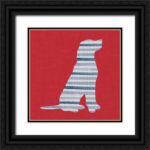 Popp, Grace 26x26 Black Ornate Wood Framed with Double Matting Museum Art Print Titled - Lakeside Silhouette IV