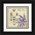 thumbnail image 1 of Popp, Grace 26x26 Black Ornate Wood Framed with Double Matting Museum Art Print Titled - Paris Ephemera V, 1 of 4