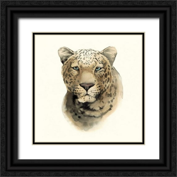Popp, Grace 26x26 Black Ornate Wood Framed with Double Matting Museum Art Print Titled - Safari Cat I