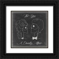 thumbnail image 1 of Popp, Grace 26x26 Black Ornate Wood Framed with Double Matting Museum Art Print Titled - Spooky Chalkboard IV, 1 of 4