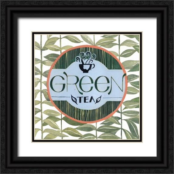 Popp, Grace 26x26 Black Ornate Wood Framed with Double Matting Museum Art Print Titled - Tea Label III