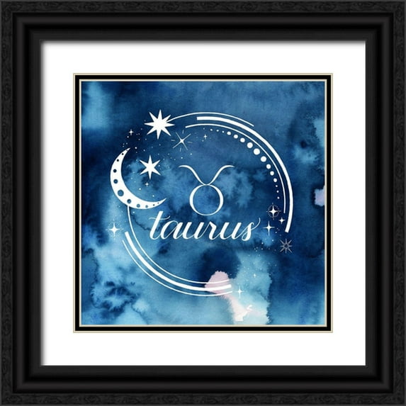 Popp, Grace 26x26 Black Ornate Wood Framed with Double Matting Museum Art Print Titled - Watercolor Astrology II