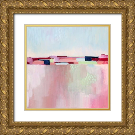 Popp, Grace 26x26 Gold Ornate Wood Framed with Double Matting Museum Art Print Titled - Candy Cityscape I