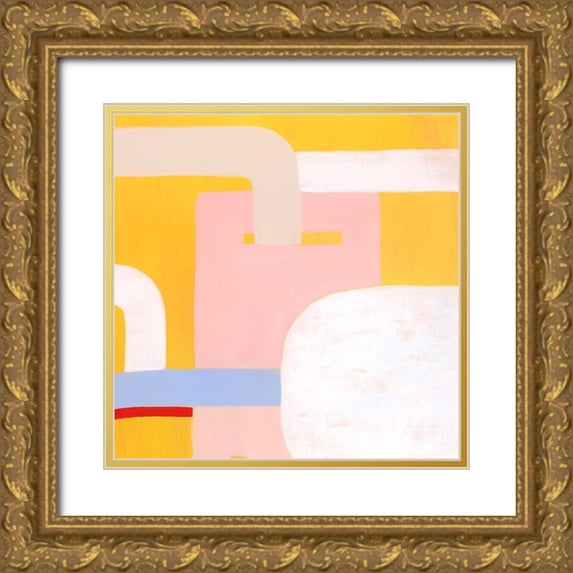 Popp, Grace 26x26 Gold Ornate Wood Framed with Double Matting Museum Art Print Titled - Getting Along IV