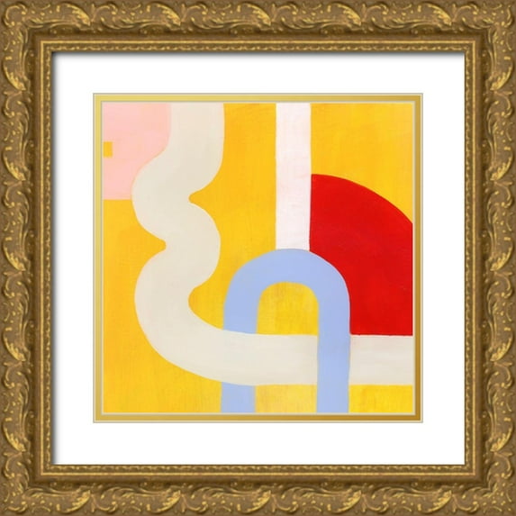 Popp, Grace 26x26 Gold Ornate Wood Framed with Double Matting Museum Art Print Titled - Getting Along I