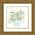 thumbnail image 1 of Popp, Grace 26x26 Gold Ornate Wood Framed with Double Matting Museum Art Print Titled - Greenery Bouquet II, 1 of 4