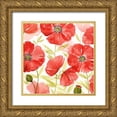 thumbnail image 1 of Popp, Grace 26x26 Gold Ornate Wood Framed with Double Matting Museum Art Print Titled - Poppy Screen II, 1 of 4