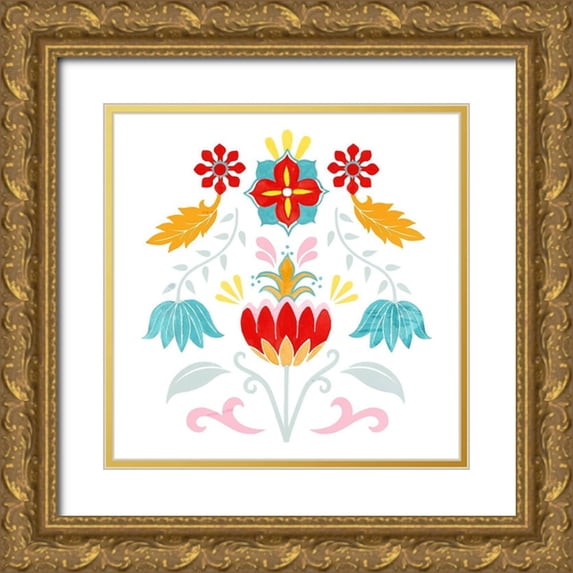 Popp, Grace 26x26 Gold Ornate Wood Framed with Double Matting Museum Art Print Titled - Taza IV