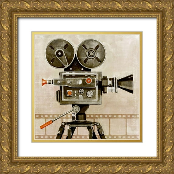 Popp, Grace 26x26 Gold Ornate Wood Framed with Double Matting Museum Art Print Titled - Vintage Reel I