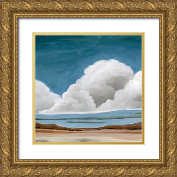 Popp, Grace 26x26 Gold Ornate Wood Framed with Double Matting Museum Art Print Titled - Wide Plains II