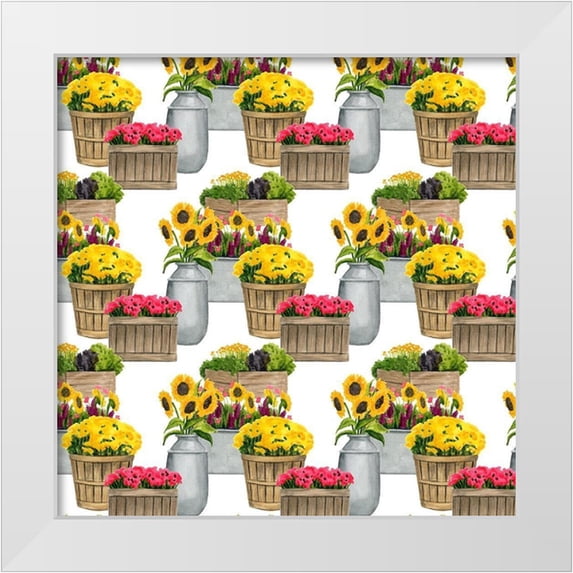 Popp, Grace 26x26 White Modern Wood Framed Museum Art Print Titled - Farm Flora Collection I