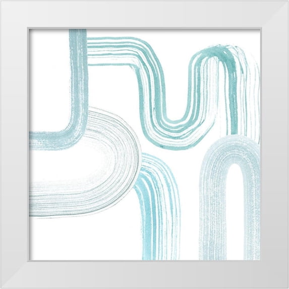Popp, Grace 26x26 White Modern Wood Framed Museum Art Print Titled - Gemstone Streams I