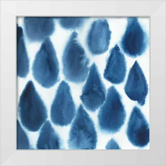 Popp, Grace 26x26 White Modern Wood Framed Museum Art Print Titled - Indigo Bleed III
