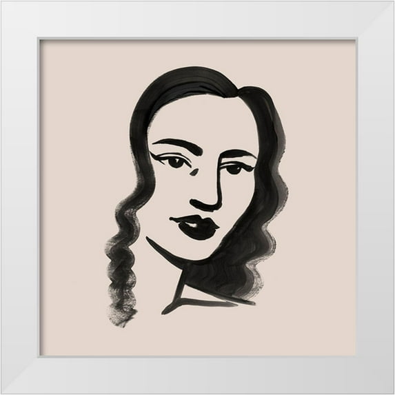 Popp, Grace 26x26 White Modern Wood Framed Museum Art Print Titled - Mona I