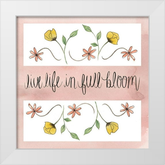Popp, Grace 26x26 White Modern Wood Framed Museum Art Print Titled - Summertime Typography collection F