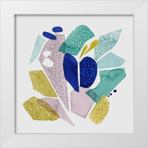 Popp, Grace 26x26 White Modern Wood Framed Museum Art Print Titled - Terrazzo Drift III