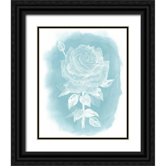 Popp, Grace 26x32 Black Ornate Wood Framed with Double Matting Museum Art Print Titled - Ghost Rose II