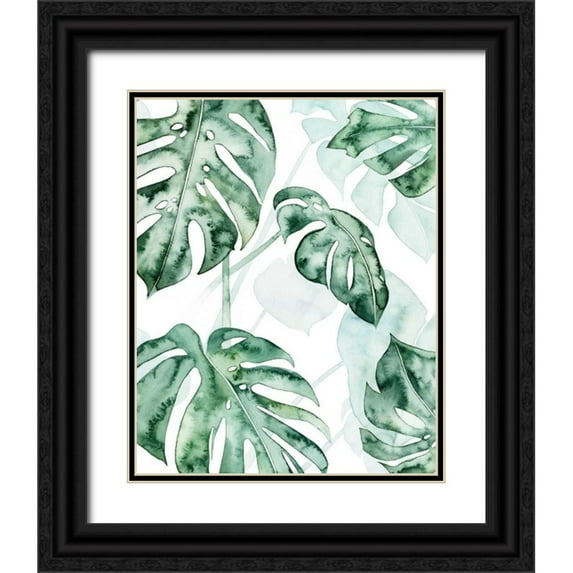 Popp, Grace 26x32 Black Ornate Wood Framed with Double Matting Museum Art Print Titled - Split Leaf II